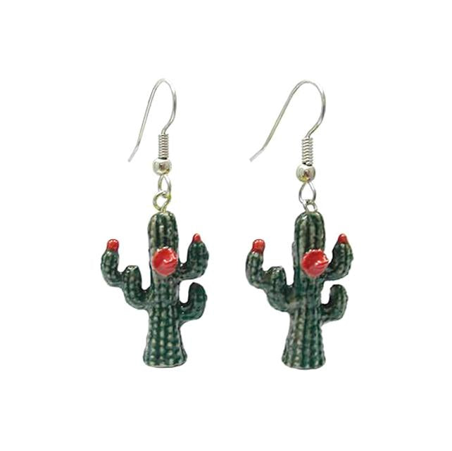 Saguaro Cactus Porcelain Earrings Porcelain Earrings Blue Planet Jewelry