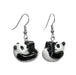 Roly Poly Panda Porcelain Earrings Porcelain Earrings Blue Planet Jewelry