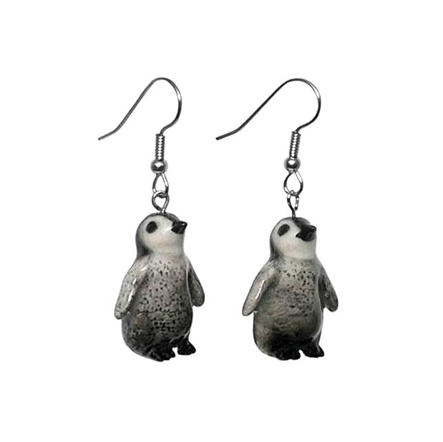 Penguin Chick Porcelain Earrings Porcelain Earrings Blue Planet Jewelry