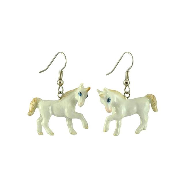 Unicorn Porcelain Earrings Porcelain Earrings Blue Planet Jewelry