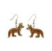 Red Fox Standing Porcelain Earrings Porcelain Earrings Blue Planet Jewelry