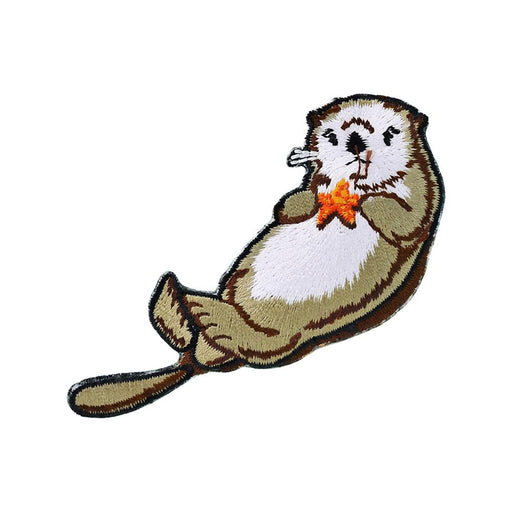 Sea Otter Patch - Embroidered Patch - Blueplanetjewelry.com