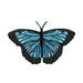 Blue Morpho Butterfly Patch - Embroidered Patch - Blueplanetjewelry.com