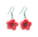 Pink Hibiscus Porcelain Earrings Porcelain Earrings Blue Planet Jewelry