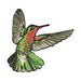 Hummingbird Green Patch - Embroidered Patch - Blueplanetjewelry.com