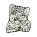 Snow Leopard Cub (head) Patch - Embroidered Patch - Blueplanetjewelry.com